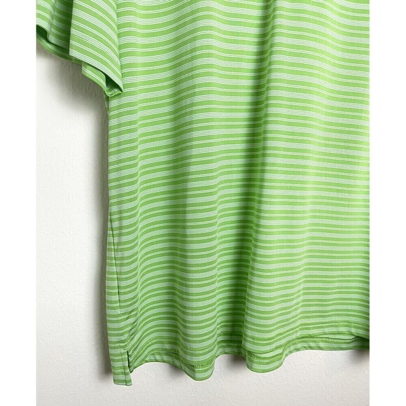 Tommy Armour Men’s XXL Dri-Logic Golf Polo Shirt Green White Stripes Performance - Picture 3 of 8